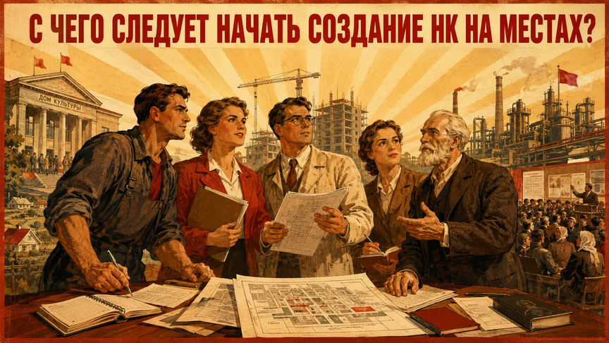 9) С чего следует начать создание НК на местах?