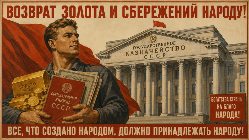 3) Возврат золота и сбережений народу