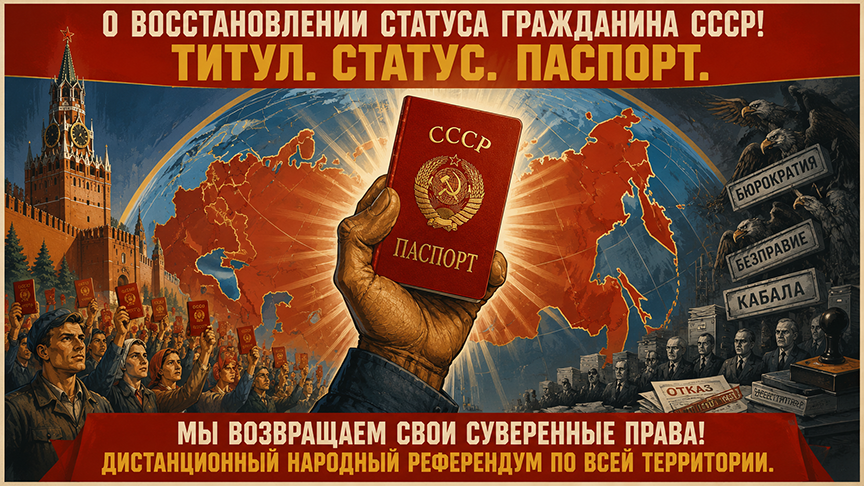 Восстановление Титула Гражданина СССР и Советского Паспорта