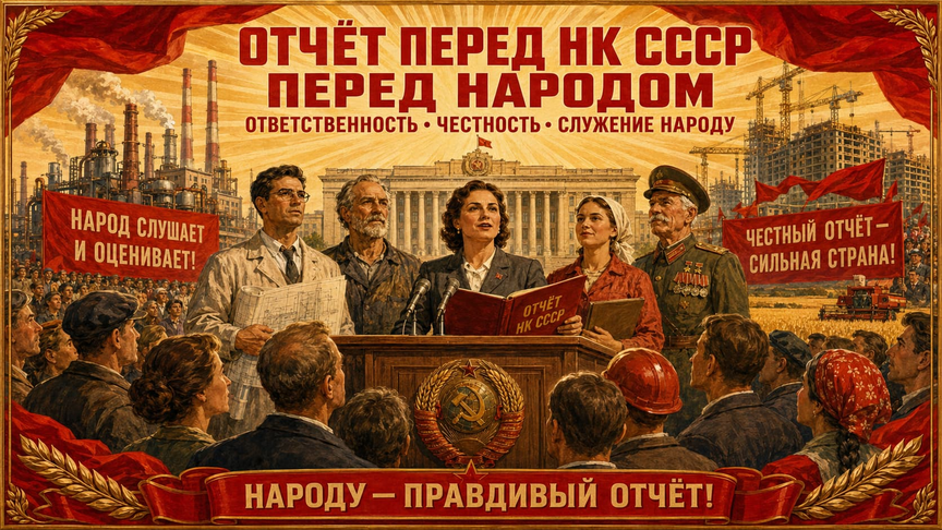 21) Отчёт перед НК СССР перед народом